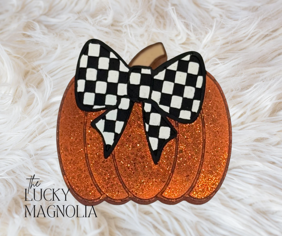 Custom checkered pumpkin