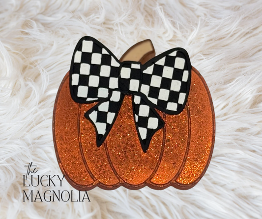 Custom checkered pumpkin